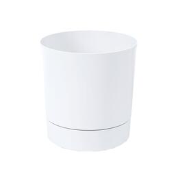 Kvetináč s podšálkou Aura 350 mm biely