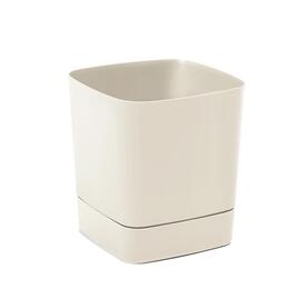 Béžový kvetináč s podložkou Clima 300x300 mm z recyklovaných materiálov