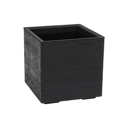 Kvetináč Karo 400x400 mm z recyklovanej dosky - čierny