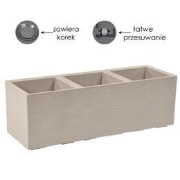 Kvetináč Karo s doskou Coffee Latte 900x300 mm