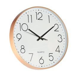 Elegantné biele závesné okrúhle hodiny 40 x 40 x 4,5 cm