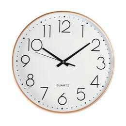 Elegantné biele závesné okrúhle hodiny 40 x 40 x 4,5 cm