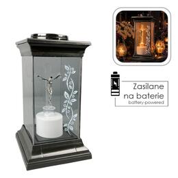 LED lampión s krížom 14 x 14 x 28 cm