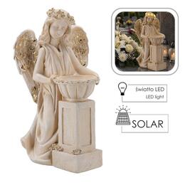 Figúra anjela s misou a vencom LED 23,5 x 27 x 46 cm