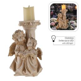 Figúrka anjelika s LED sviečkou 31 cm