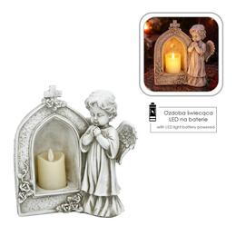 Figúra anjela večnosti s LED osvetlením 19,5 x 11,5 x 22 cm