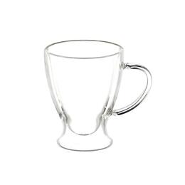Sada 2 sklenených pohárov na latte s dvojitou stenou a uchom 300 ml
