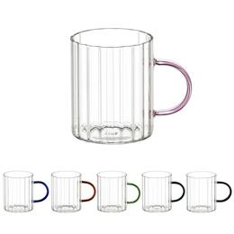 Sada 6 sklenených pohárov 'Stripped' s uchom 400 ml