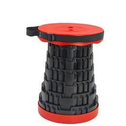 Teleskopová skladacia stolička červená 7 - 45 cm
