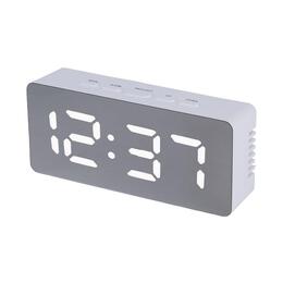 LED budík s termometrom a zrkadlovým dizajnom