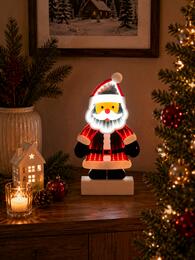 3D vianočná dekorácia - Santa Claus s LED zrkadlom