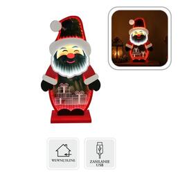 Vianočná dekorácia 3D - Santa Claus s LED zrkadlom