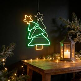 Vianočná neonová LED dekorácia - stromček