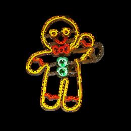 Vianočná dekorácia - Neon LED perníkový mužík