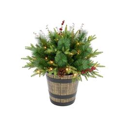 Vianočná LED dekorácia - Stroik v donici 60 cm