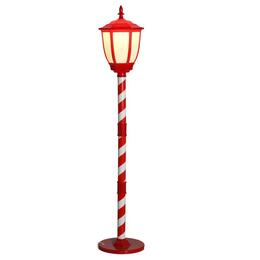 Vianočná lampa 30 x 30 x 150 cm červená s teplým bielym LED osvetlením