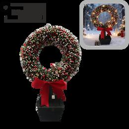 Vianočný LED veniec v kvetináči 47 cm