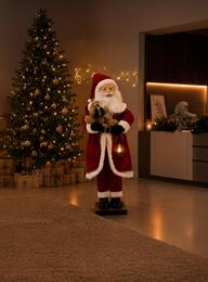 Vianočná dekorácia Mikuláš s misiou 110 cm LED
