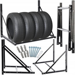 Závesný regál na pneumatiky s nosnosťou do 100 kg, 56 x 50 x 80-120 cm