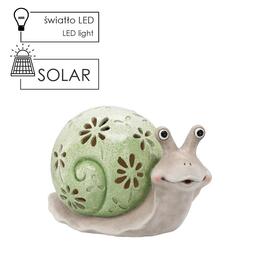 Záhradná figúrka - mätový slimák s LED osvetlením