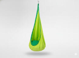 Závesné kreslo kokon pre deti 70 x 150 cm zelené