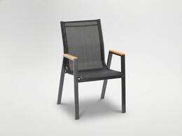 Čierne záhradné kreslo Polywood 61 x 56 x 90 cm