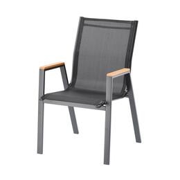 Čierne záhradné kreslo Polywood 61 x 56 x 90 cm