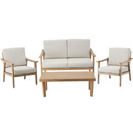 Sada hliníkového nábytku Tirana (sofa + 2 kreslá + stolík) béžová