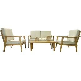 Sada hliníkového nábytku Tirana (sofa + 2 kreslá + stolík) béžová