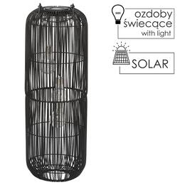 Čierny solárny lampión 62 cm