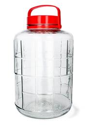 Sklenený čajník s objemom 16 l a plastovým viečkom