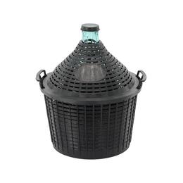 Sklenený balón s plastovým košom 15 L