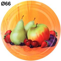 Viečko na ovocné plechovky 66 mm - Hruška