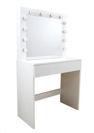 Biela toaletka s LED osvetlením 80 x 40 x 140 cm