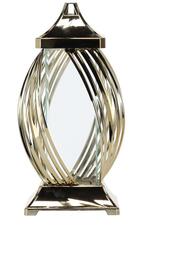 Lampión 40 cm s metalickou stužkou v zlatej a striebornej farbe