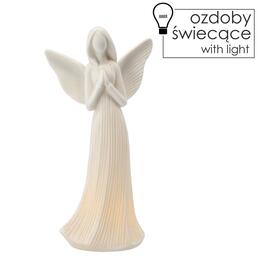 Figúrka anjela s LED osvetlením, výška 23,6 cm