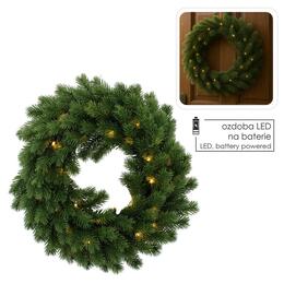 Zelená LED sviečka 40 cm s 40 LED diódami na batérie