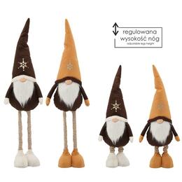 Vianočný škriatok s teleskopickými nohami 70-95 cm - mix farieb