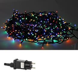LED žiarovky 500L multikolor s chladným blikom, dĺžka 3 + 25 m