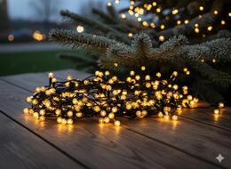 LED žiarovky Čerešňová gulička 200L teplá biela, dĺžka 3 + 16 m