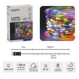 Multikolor LED svetlá na cievke 1000L, dĺžka 103 m