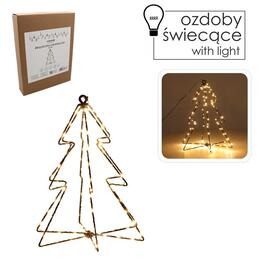 Vianočná LED ozdoba - Stromček 30 cm s teplými bielymi diódami