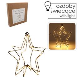 Vianočná LED hviezda 30 cm s teplým bielym svetlom