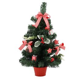 Vianočný stromček 60 cm červený s ilexom