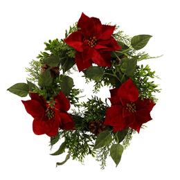 Umelý veniec s poinsettiou 50 cm