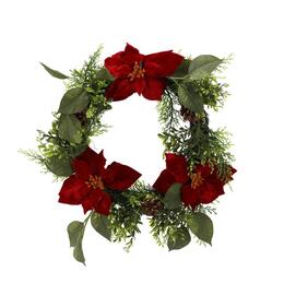 Umelý veniec s poinsettiou 40 cm