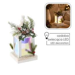 Vianočná LED lampa biela 15 x 15 x 32 cm