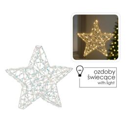 Vianočná LED hviezda s irizujúcim efektom 30 cm