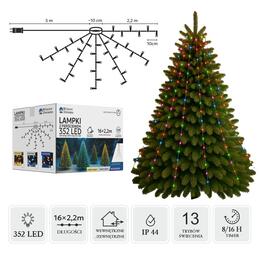Multikolorové LED svetlá s prstencom 2,2 m - 352 diód