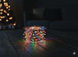 Multikolorové LED svetielka na cievke 500L, dĺžka 50 m